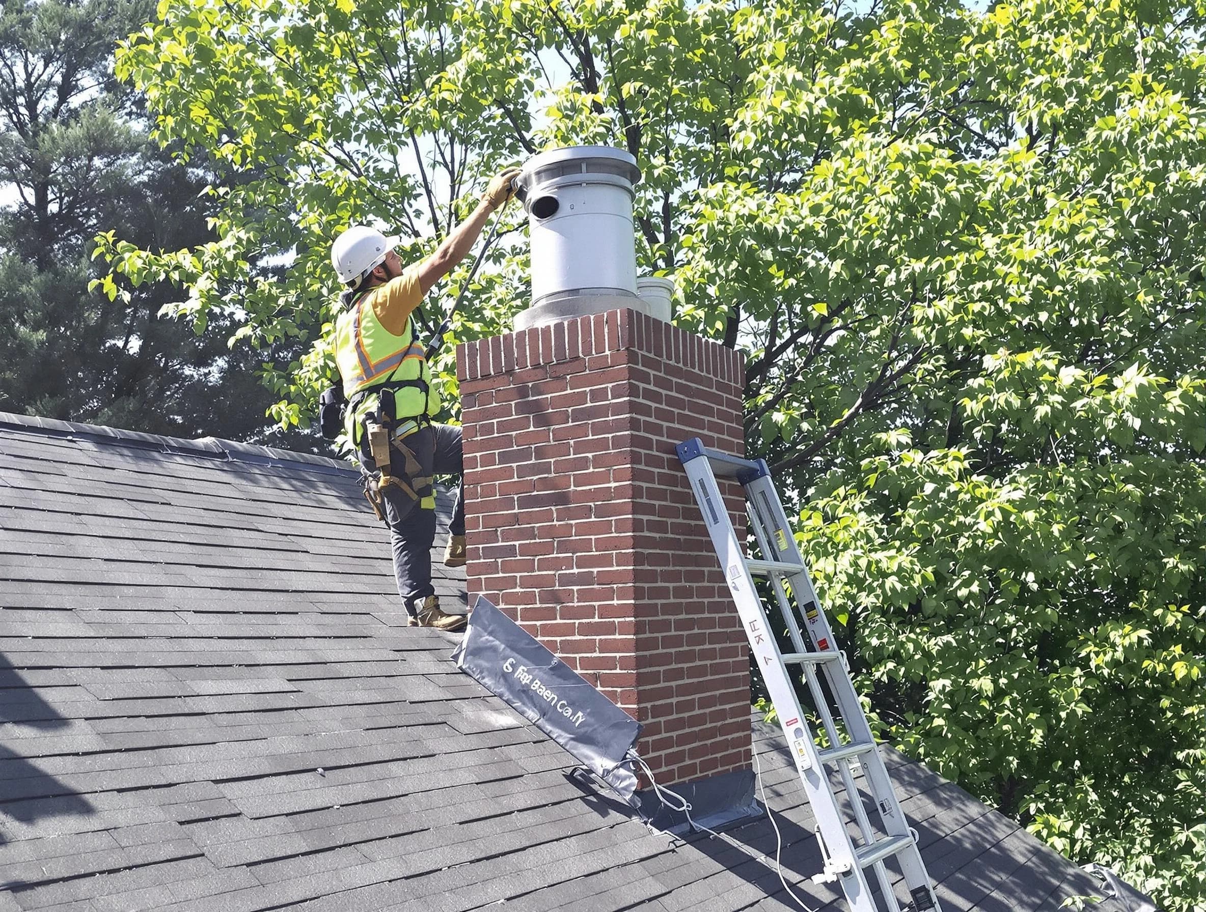 Chimney liner inspection by Ocean Chimney Sweep in Ocean, NJ