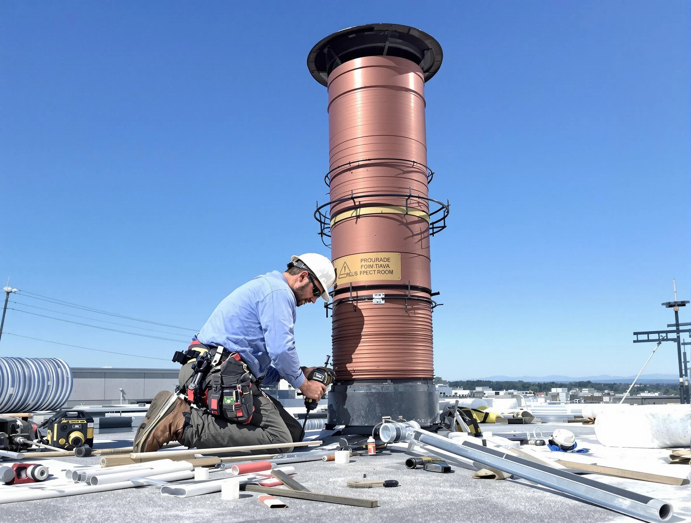 Installed chimney liner by Ocean Chimney Sweep in Ocean, NJ