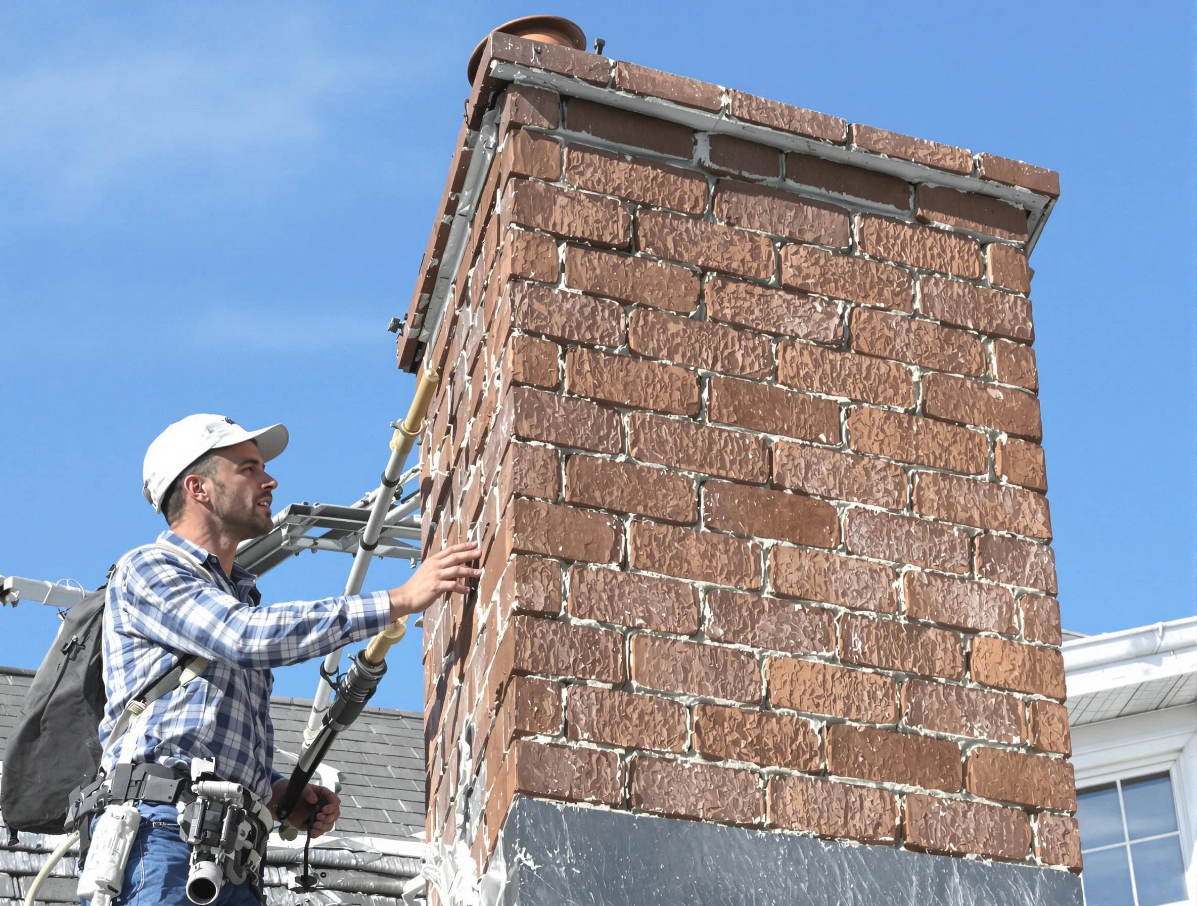 Brickwork for a chimney rebuild by Ocean Chimney Sweep in Ocean, NJ