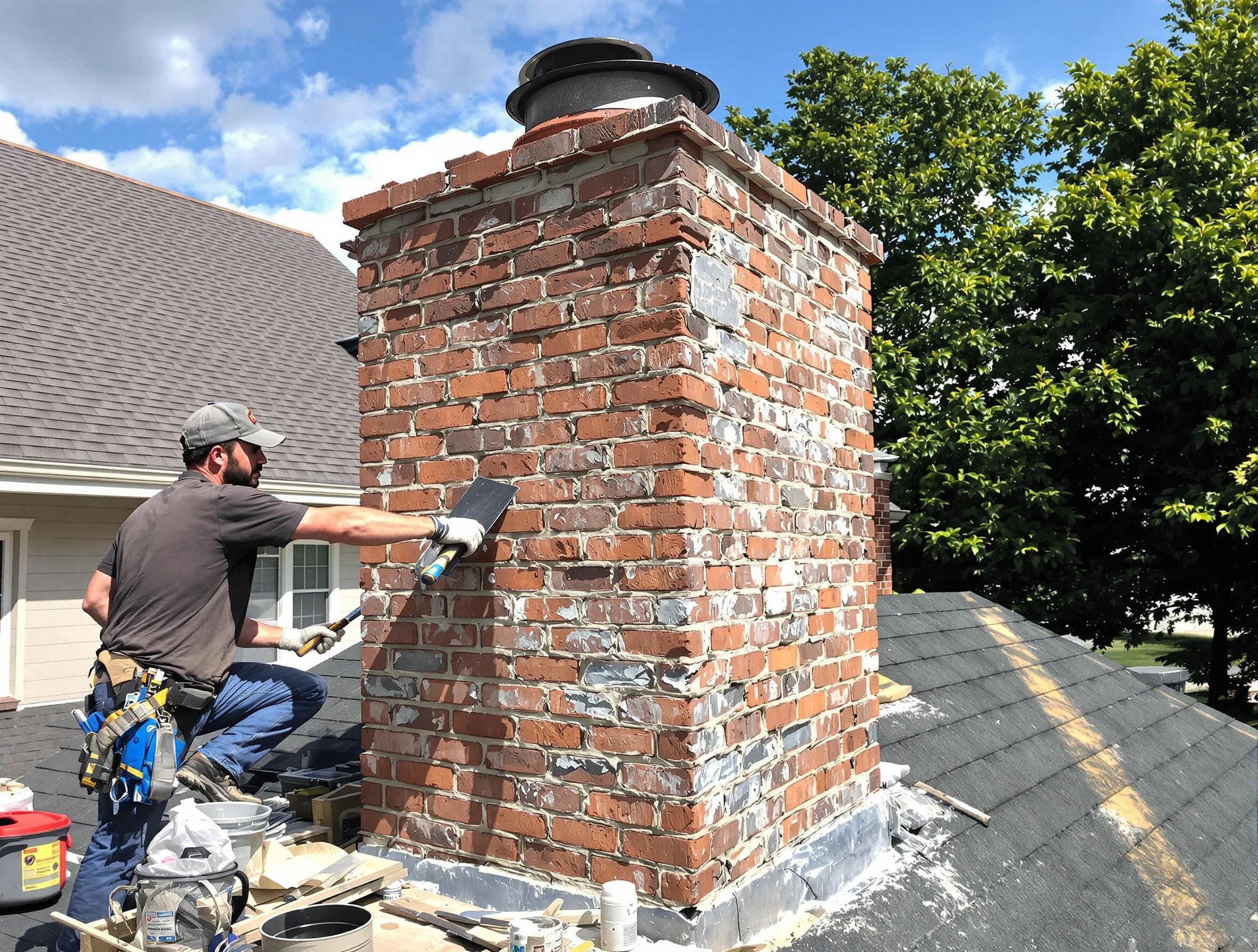 Completed chimney rebuild by Ocean Chimney Sweep in Ocean, NJ