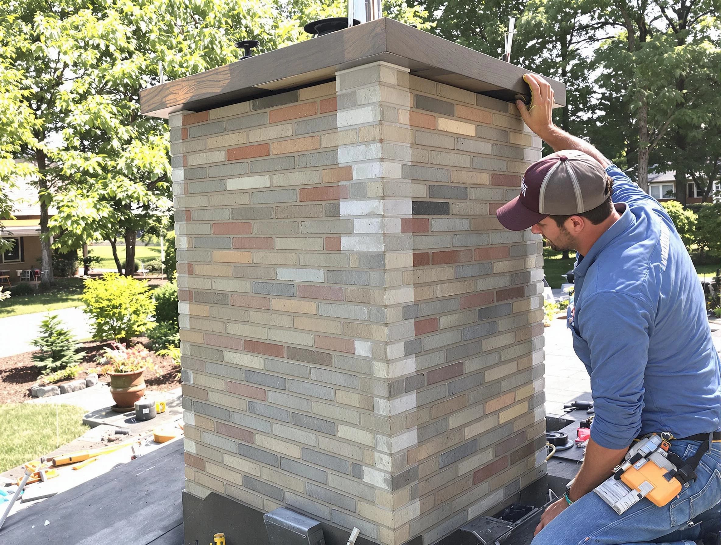 Ocean Chimney Sweep completing a modern chimney remodel in Ocean, NJ