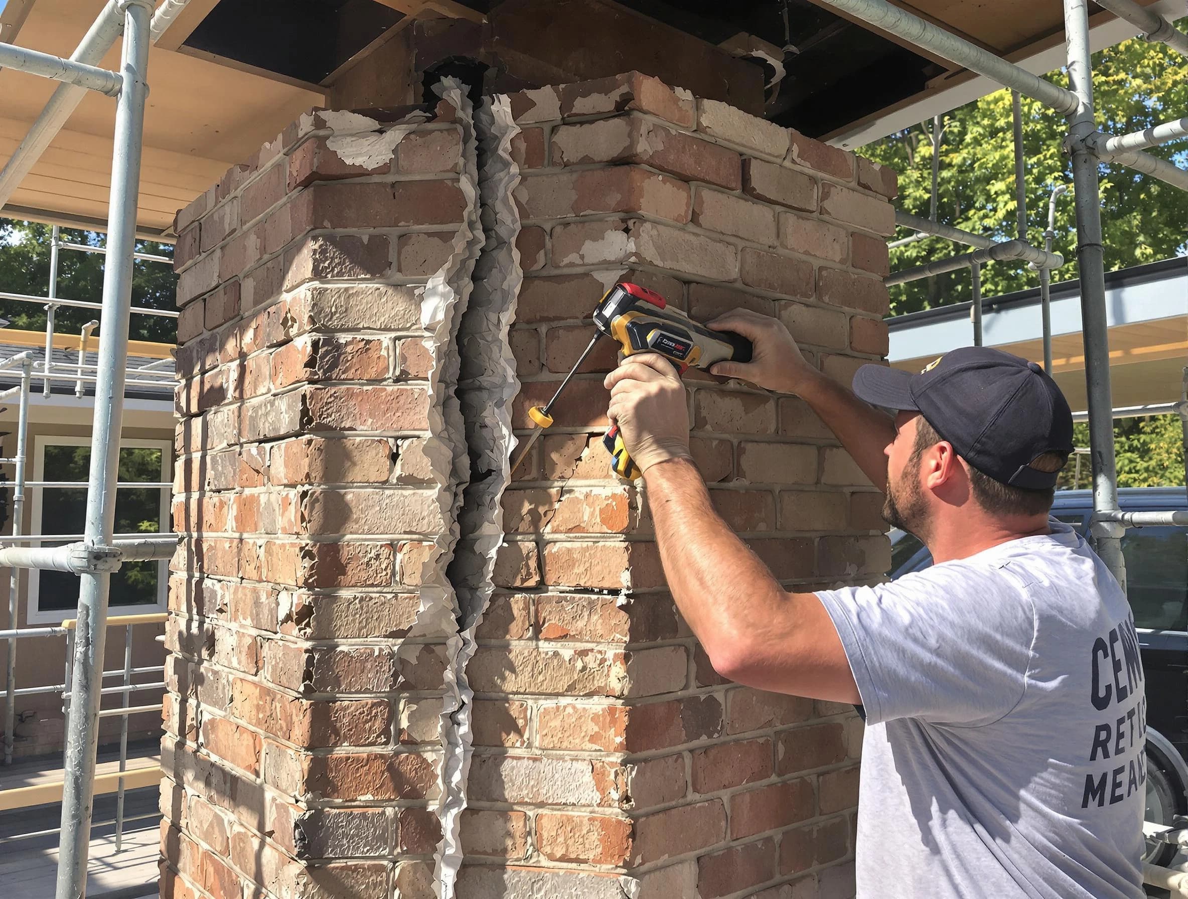 Ocean Chimney Sweep technician performing chimney repair in Ocean, NJ