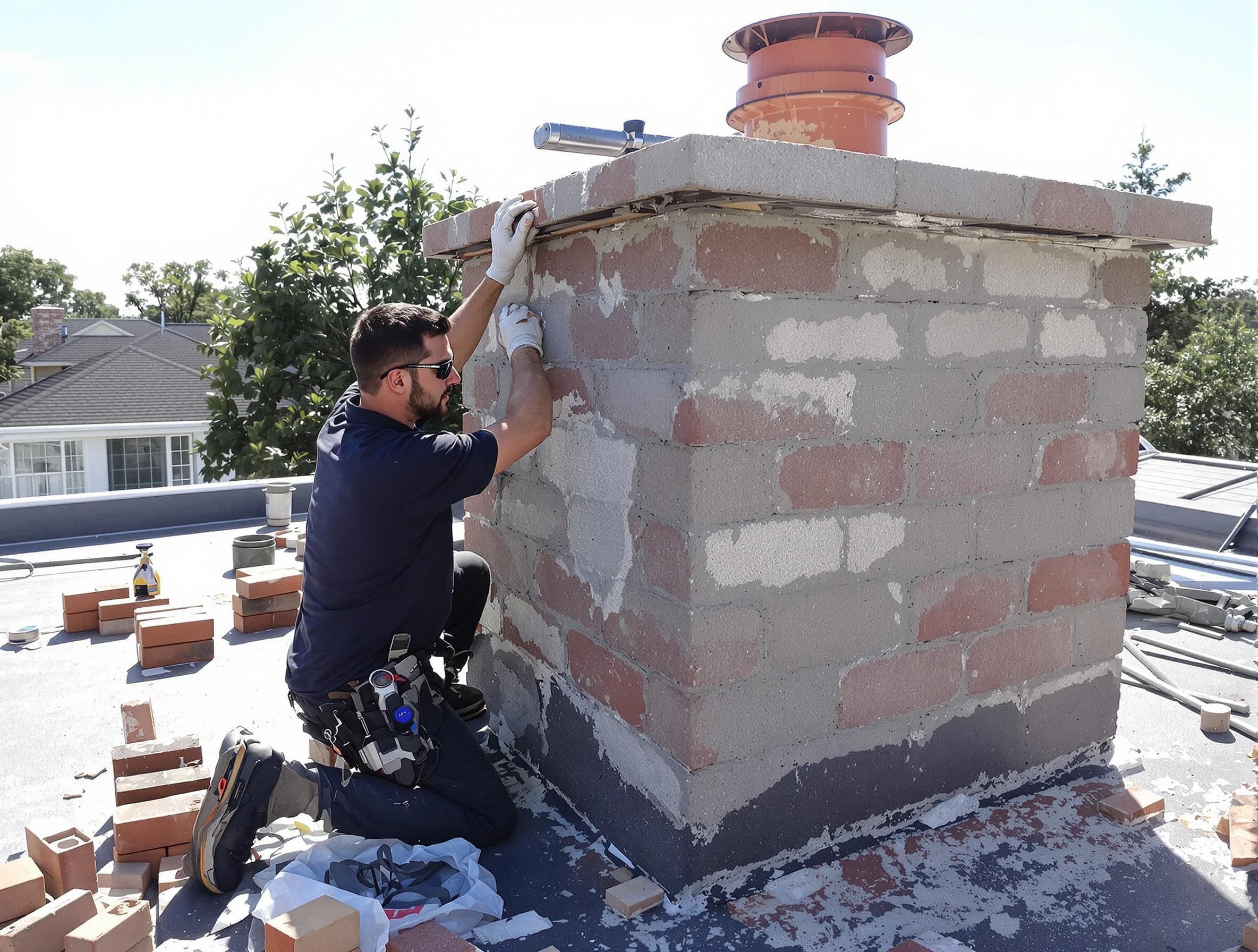 Advanced chimney repair process by Ocean Chimney Sweep in Ocean, NJ