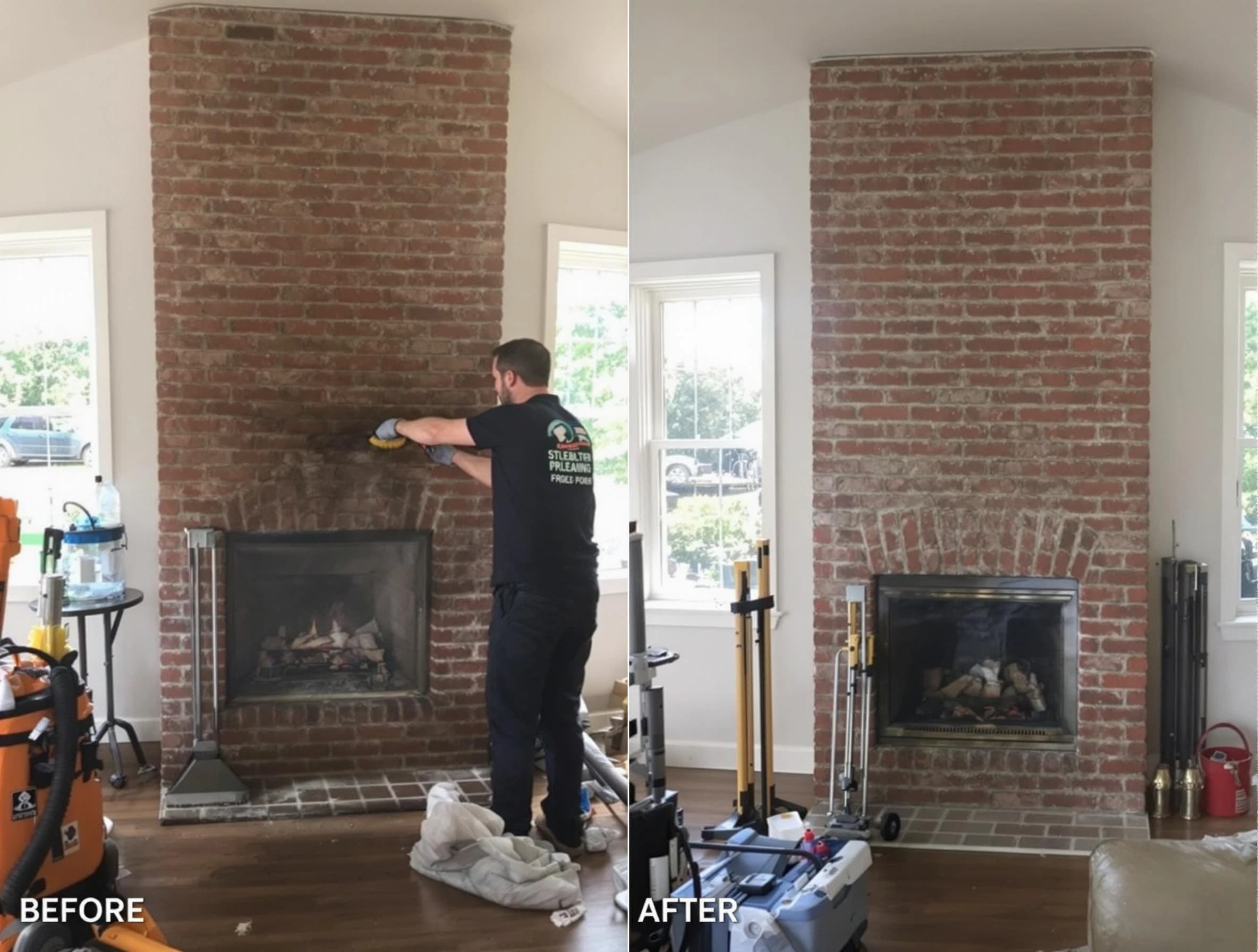 Finished chimney sweeping service by Ocean Chimney Sweep in Ocean, NJ