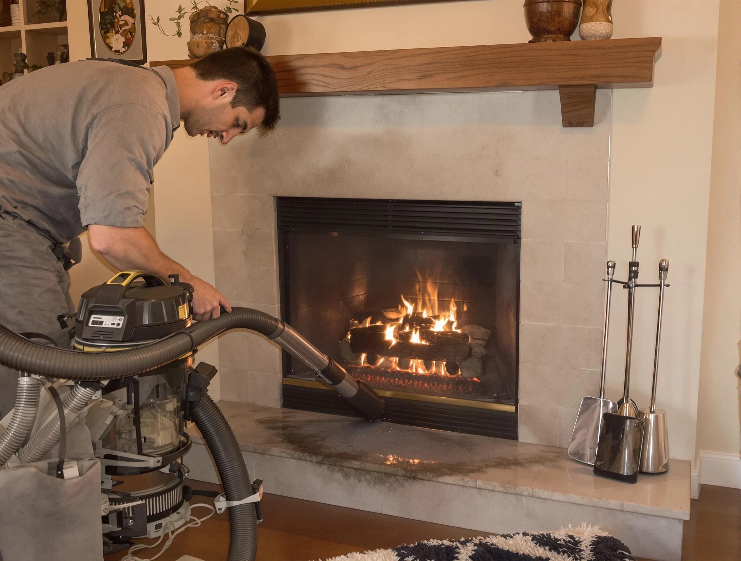 Routine fireplace upkeep by Ocean Chimney Sweep in Ocean, NJ