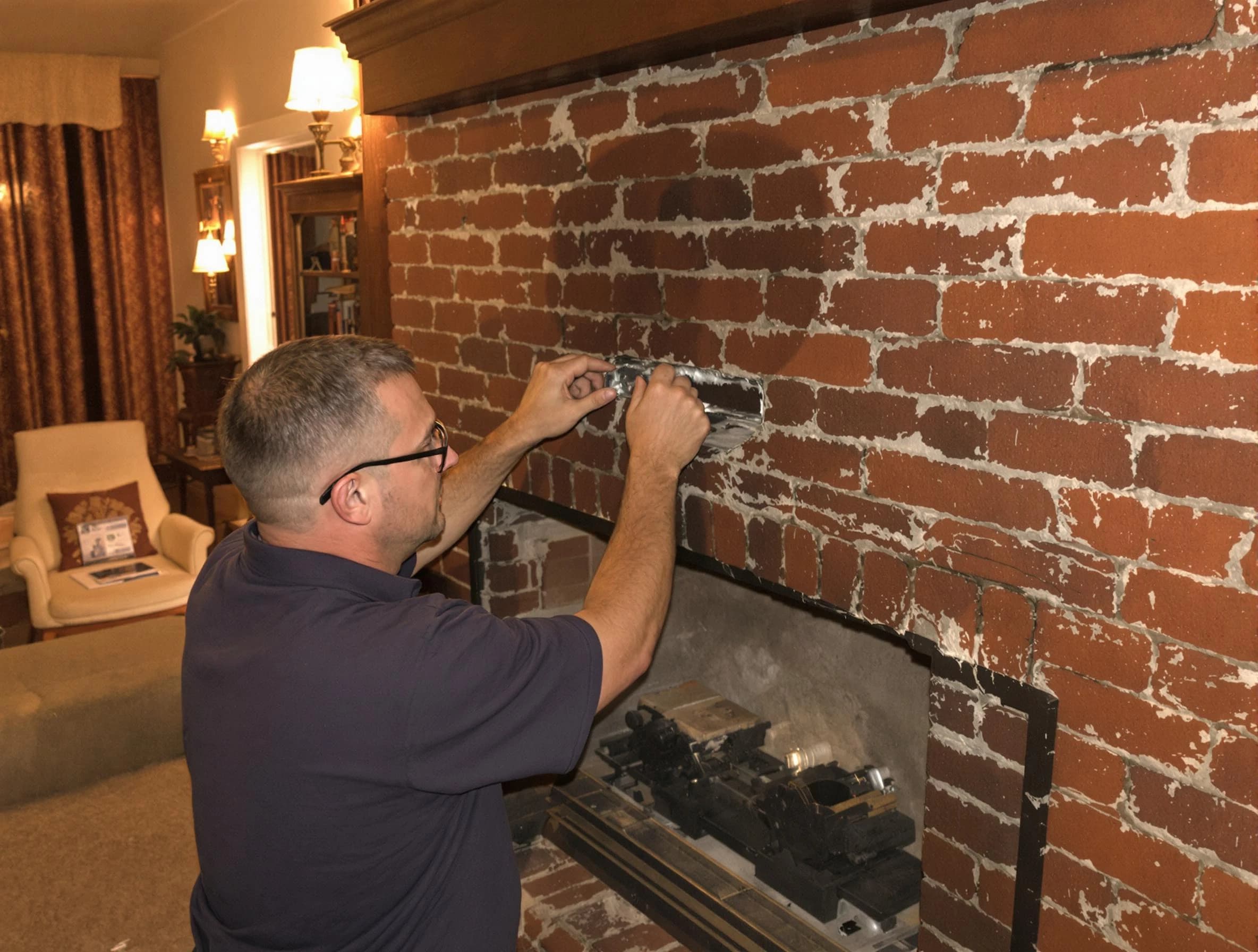 Ocean Chimney Sweep expert fixing a fireplace in Ocean, NJ